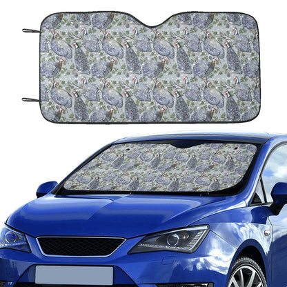 Guinea Fowl Print Design LKS402 Car front Windshield Sun Shade