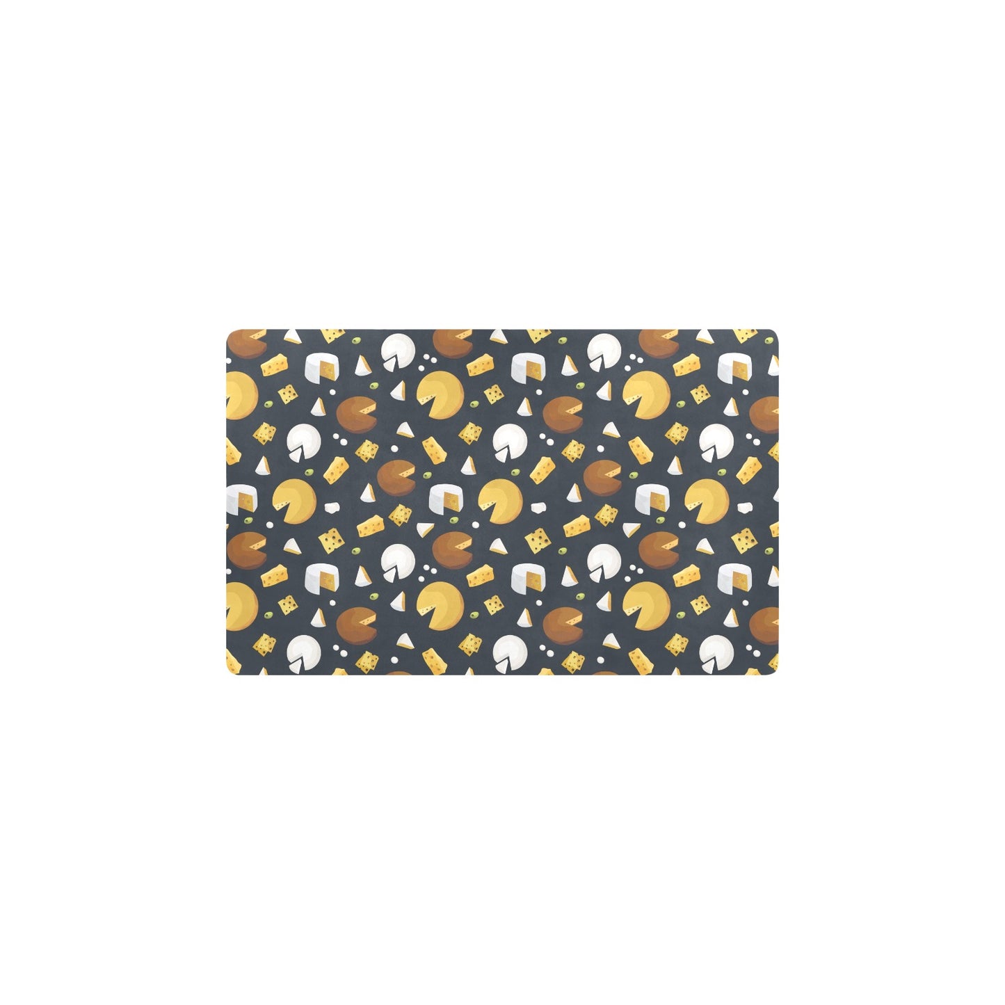 Cheese Pattern Print Design 03 Kitchen Mat