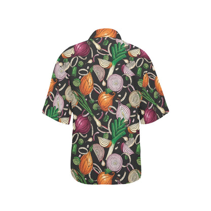 Onion Pattern Print Design A03 Women's Hawaiian Shirt