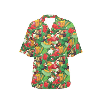 Salad Mix Vegetableprint Design LKS301 Women's Hawaiian Shirt