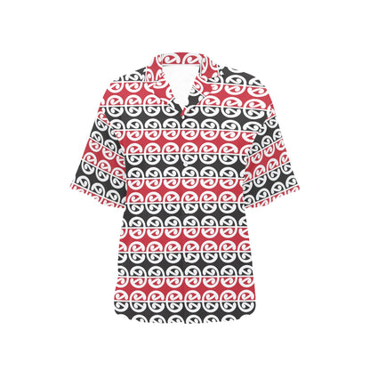 Maori Classic Themed Design Print Women's Hawaiian Shirt
