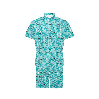 Shark Cute Print Design LKS302 Men's Romper