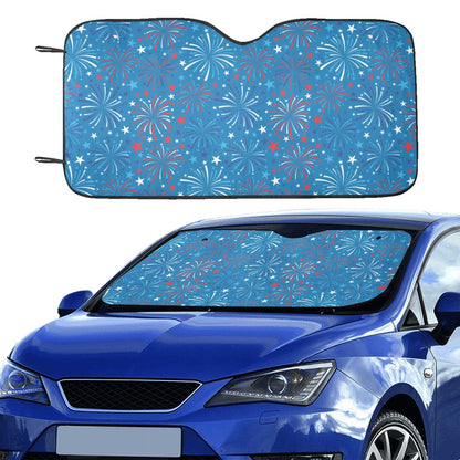 Firework Celebration Print Design LKS304 Car front Windshield Sun Shade