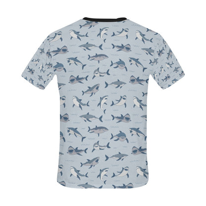 Shark Print Design LKS304 Men's All Over Print T-shirt