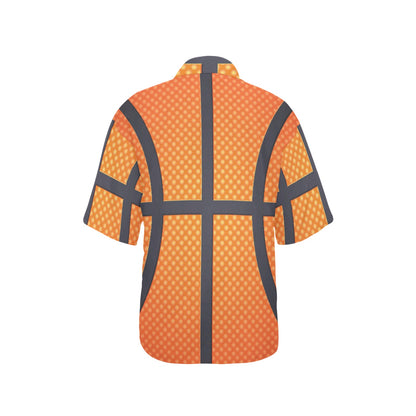 Basketball Texture Print Pattern Women's Hawaiian Shirt