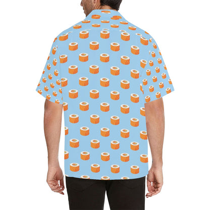 Salmon Sushi Print Design LKS307 Men's Hawaiian Shirt
