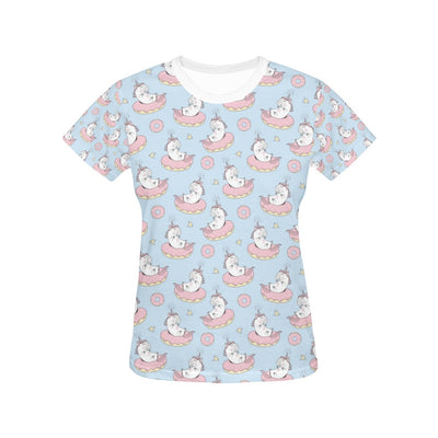 Unicorn Print Design LKS303 Women's  T-shirt