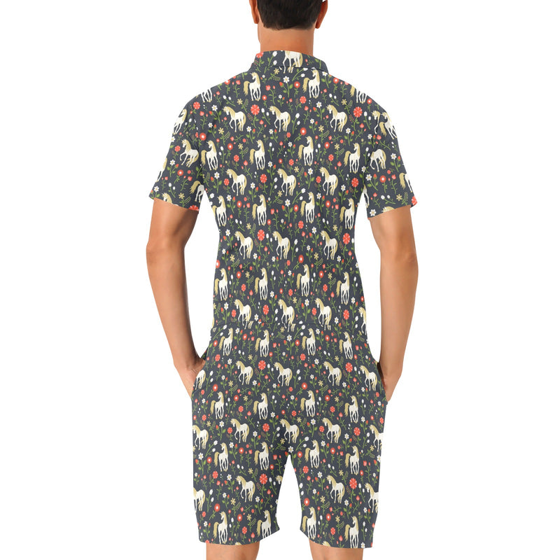 Unicorn Print Design LKS301 Men's Romper