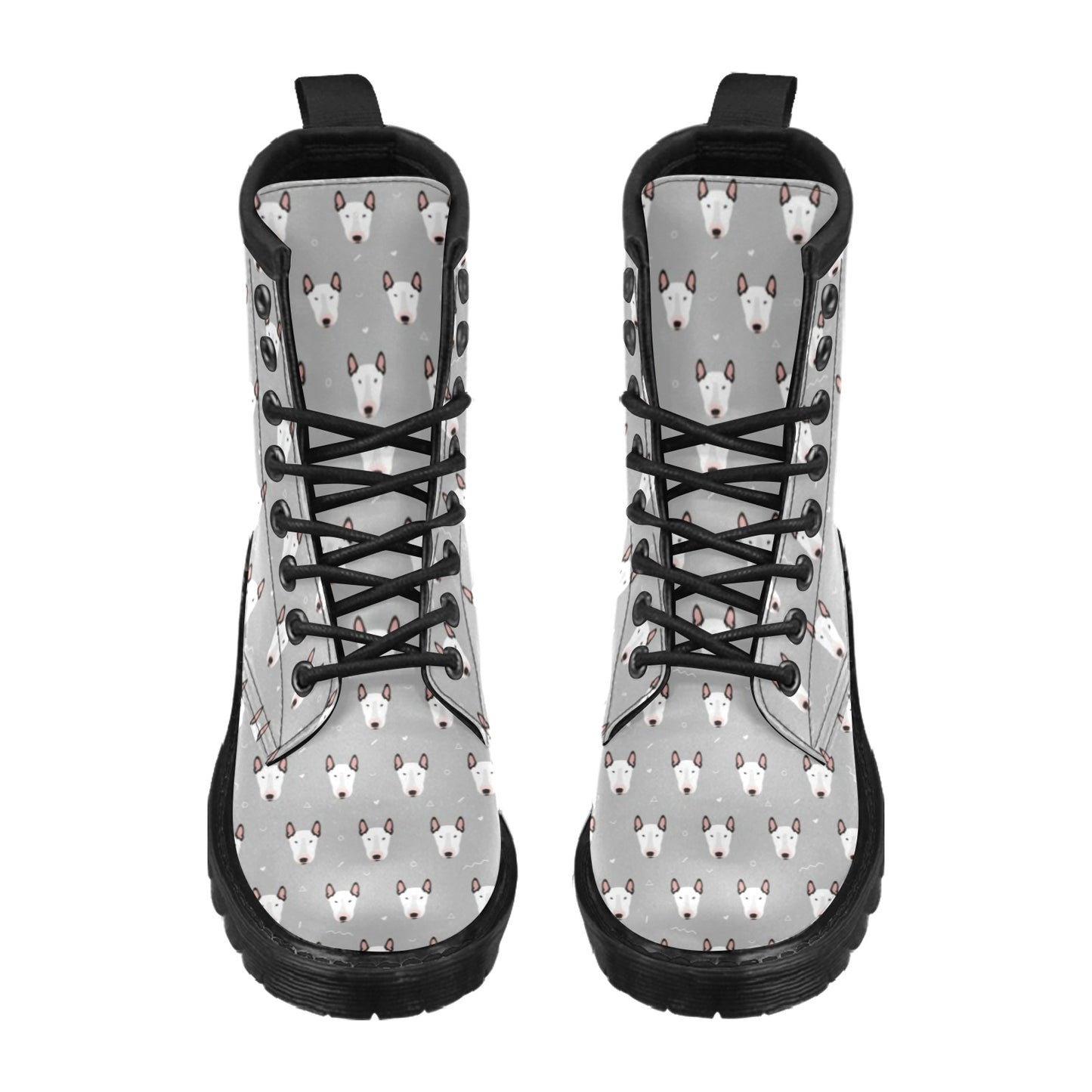 Bull Terrier Head Print Pattern Women's Boots
