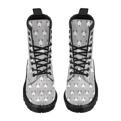 Bull Terrier Head Print Pattern Women's Boots