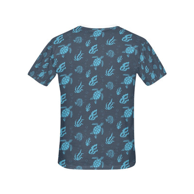 Sea Turtle Print Design LKS307 Women's  T-shirt