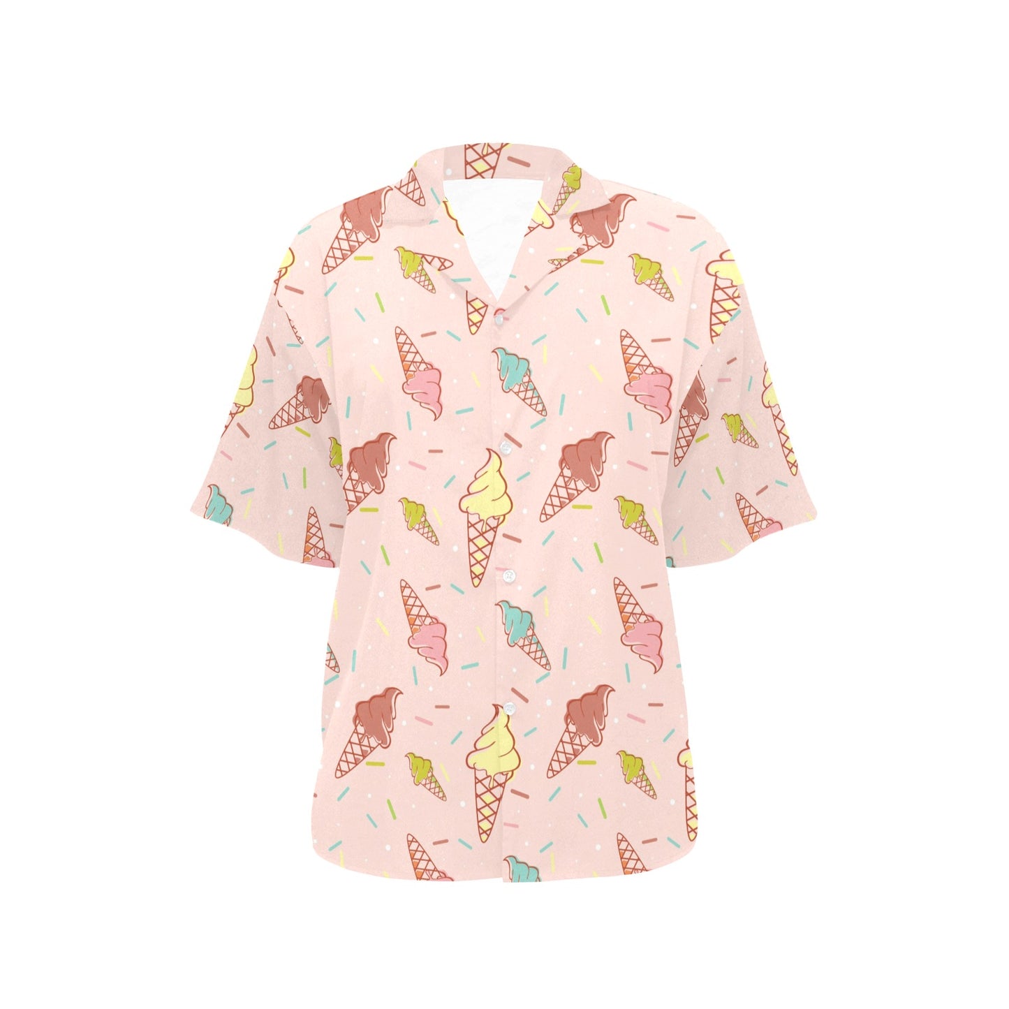 Ice Cream Pattern Print Design 02 Women's Hawaiian Shirt