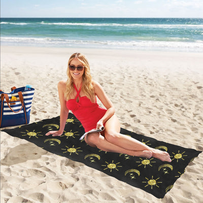 Sun Moon Print Design LKS304 Beach Towel 32" x 71"
