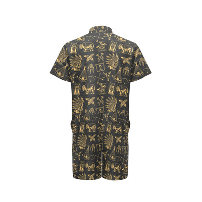 American indian Gold Style Men's Romper