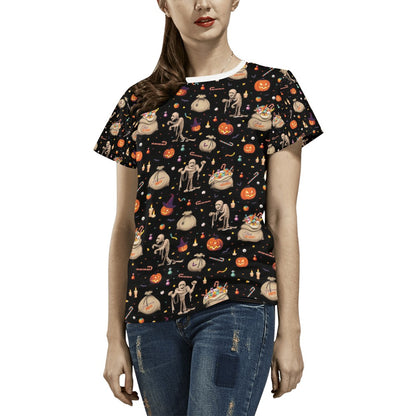 Mummy Halloween Print Design LKS303 Women's  T-shirt