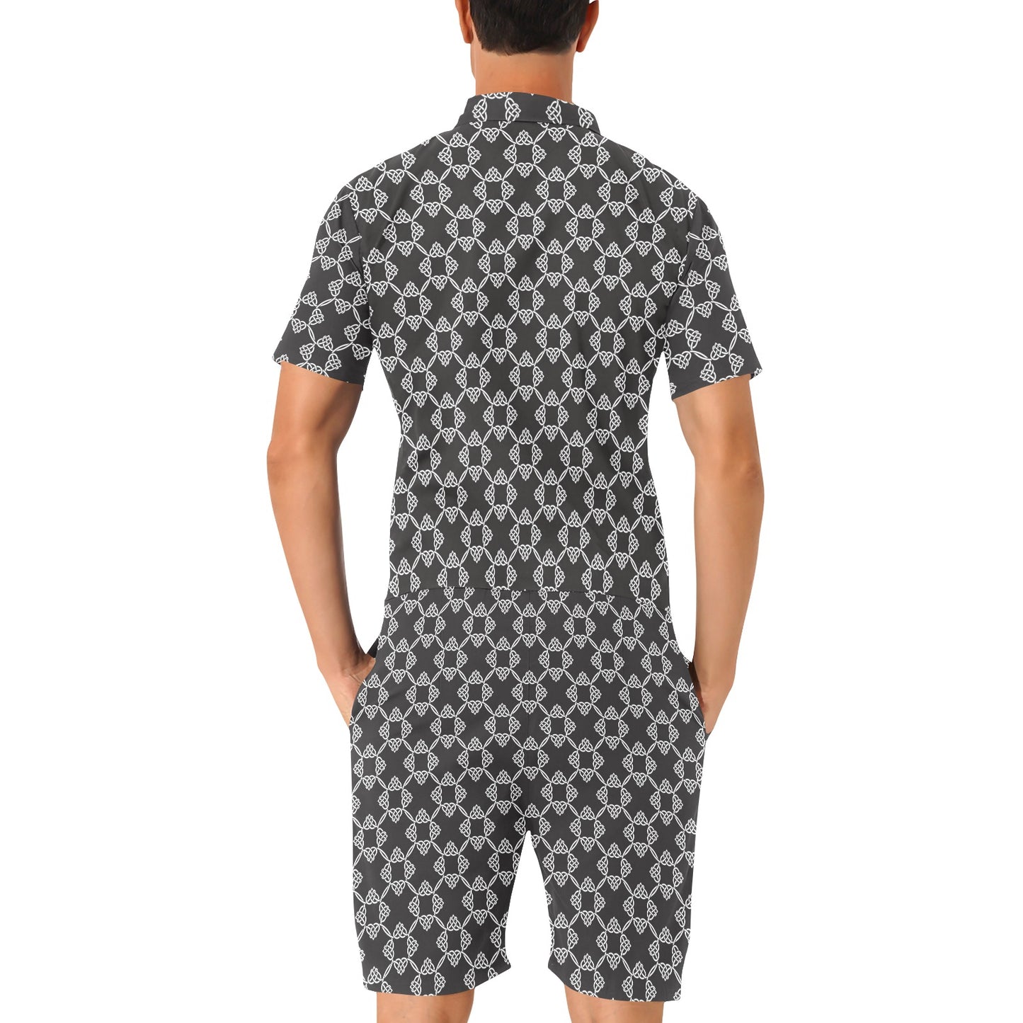 Celtic Pattern Print Design 06 Men's Romper
