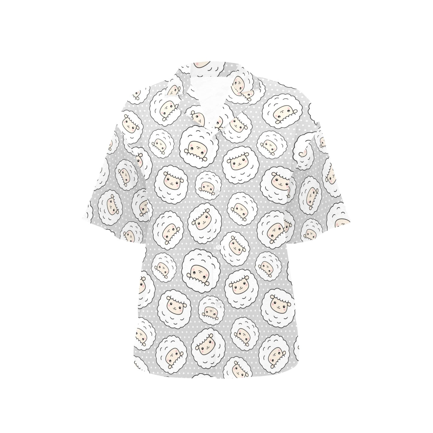 Sheep Print Design LKS401 Women's Hawaiian Shirt