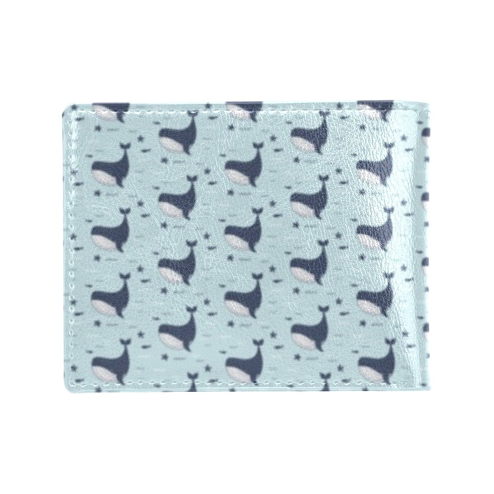 Whale Cute Design Themed Print Men's ID Card Wallet