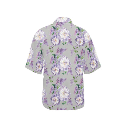 Lilac Pattern Print Design LI07 Women's Hawaiian Shirt