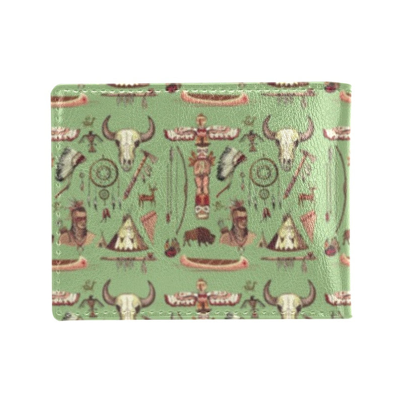 Native Indian Themed Design Print Men's ID Card Wallet