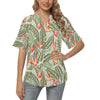 Bird Of Paradise Pattern Print Design BOP08 Women's Hawaiian Shirt