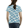 Wave Japan Style Print Design LKS304 Women's  T-shirt