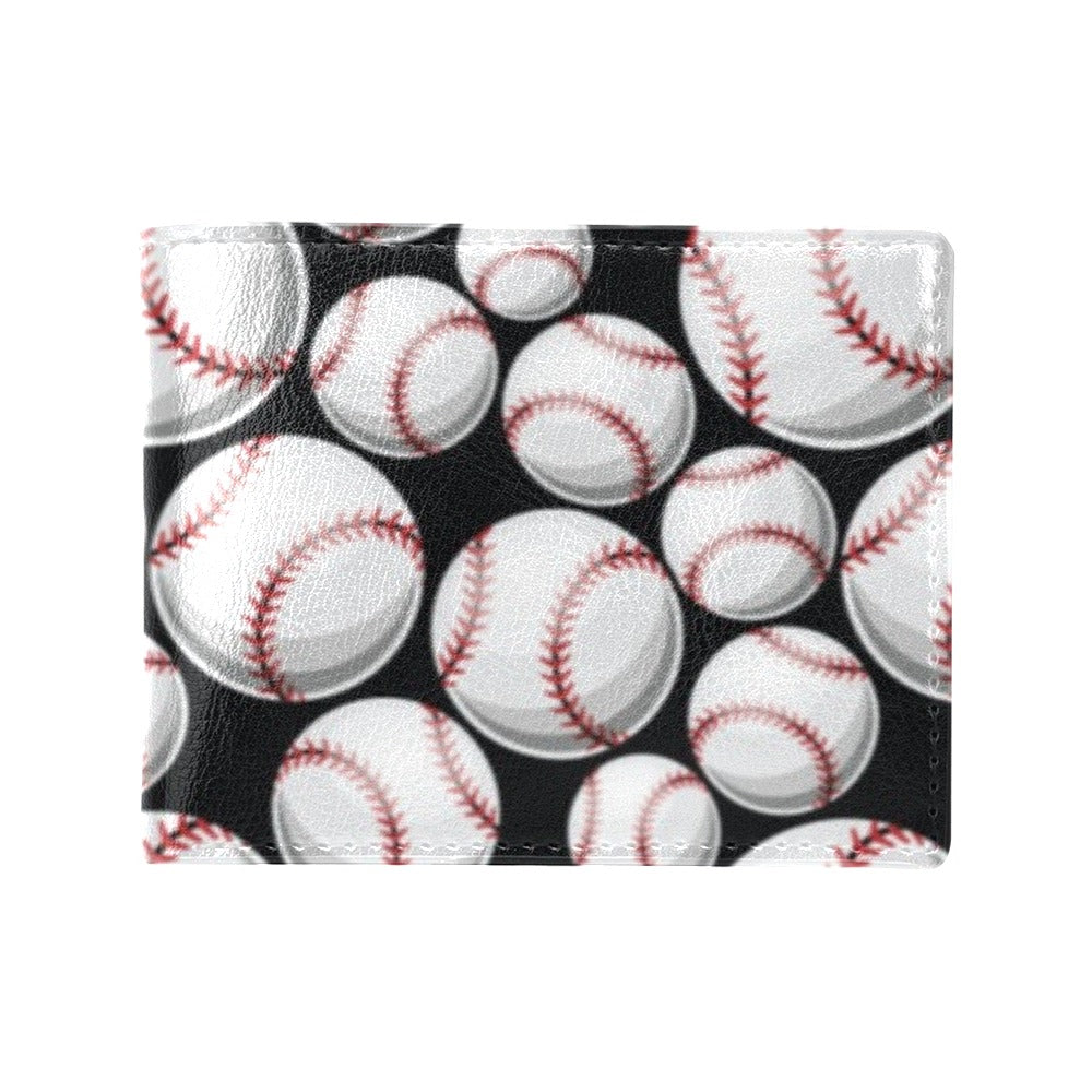 Baseball Black Background Men's ID Card Wallet