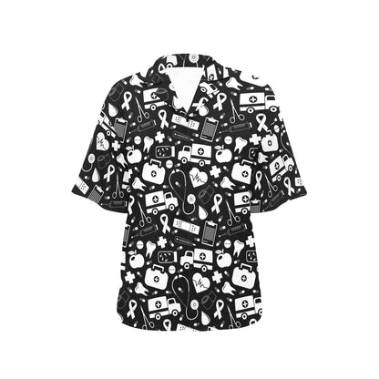 Medical Pattern Print Design 01 Women's Hawaiian Shirt