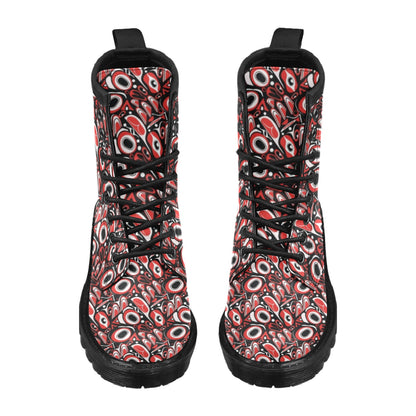 Totem Pole Texture Design Women's Boots