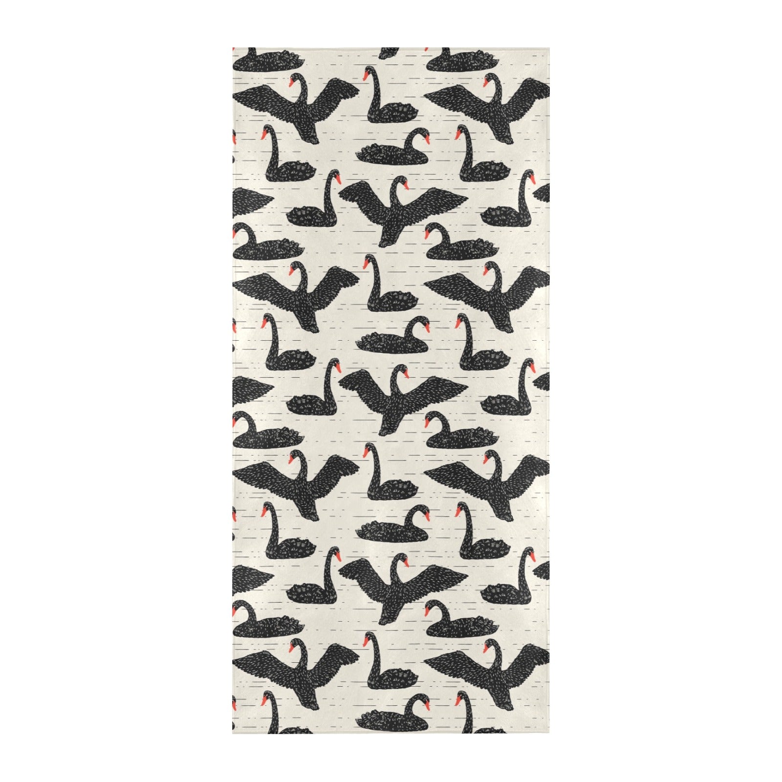 Swan Print Design LKS402 Beach Towel 32" x 71"