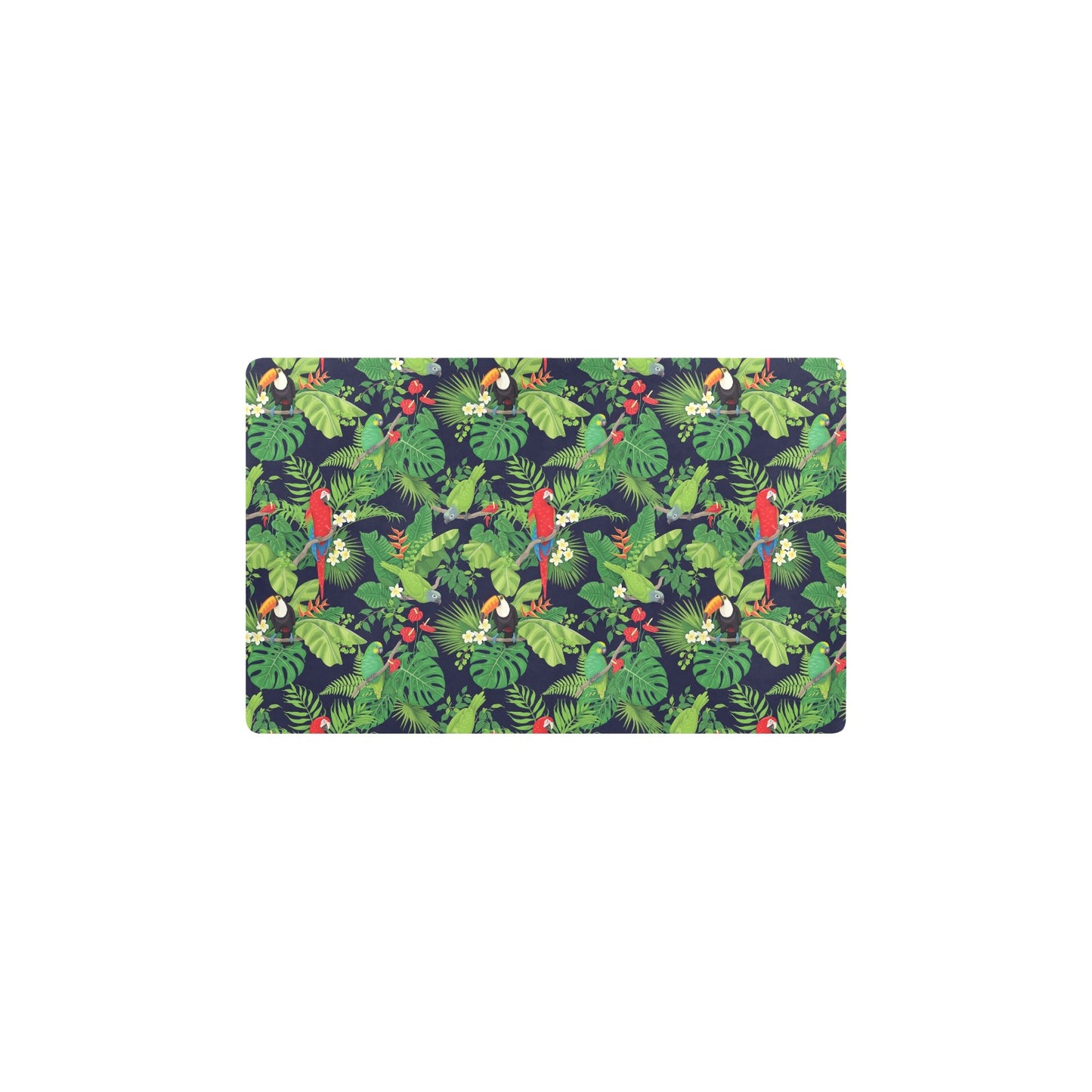 Rainforest Parrot Pattern Print Design A03 Kitchen Mat