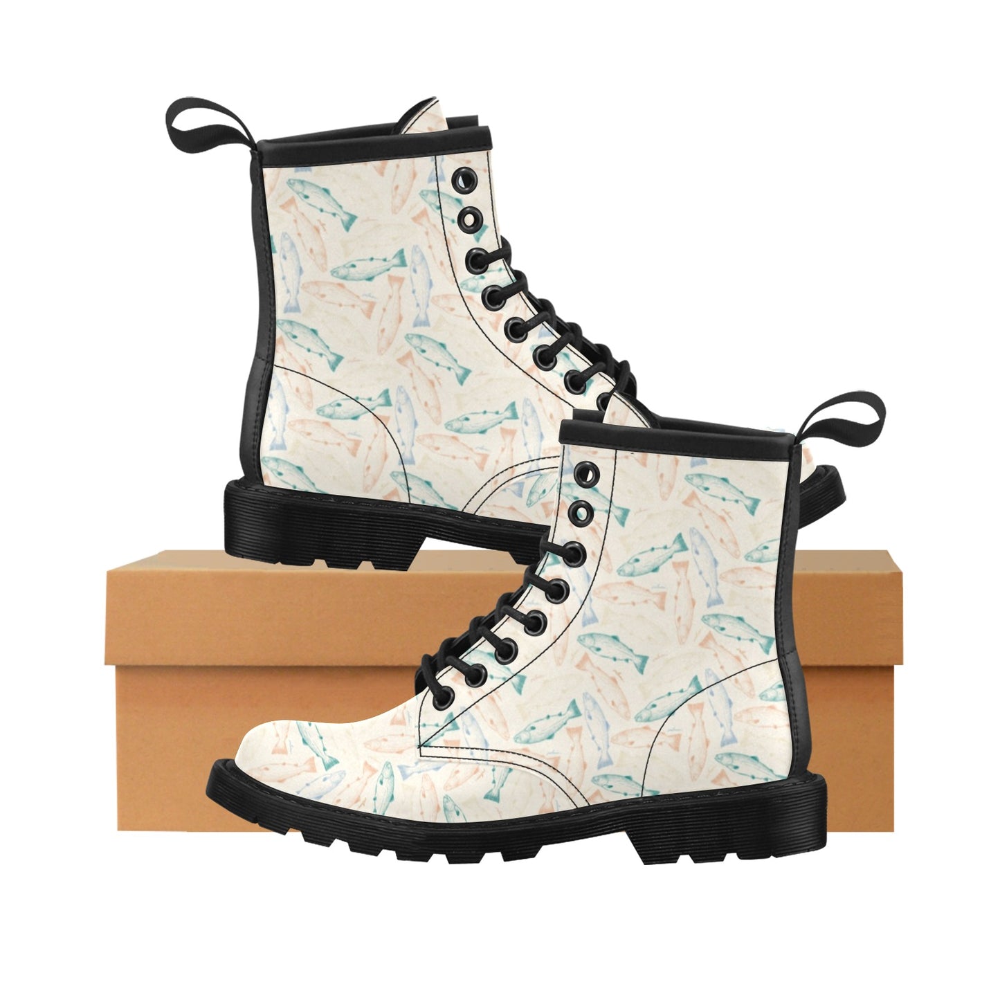 Salmon Fish Print Design LKS305 Women's Boots