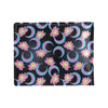 Lotus with Moon Pink Print Themed Men's ID Card Wallet