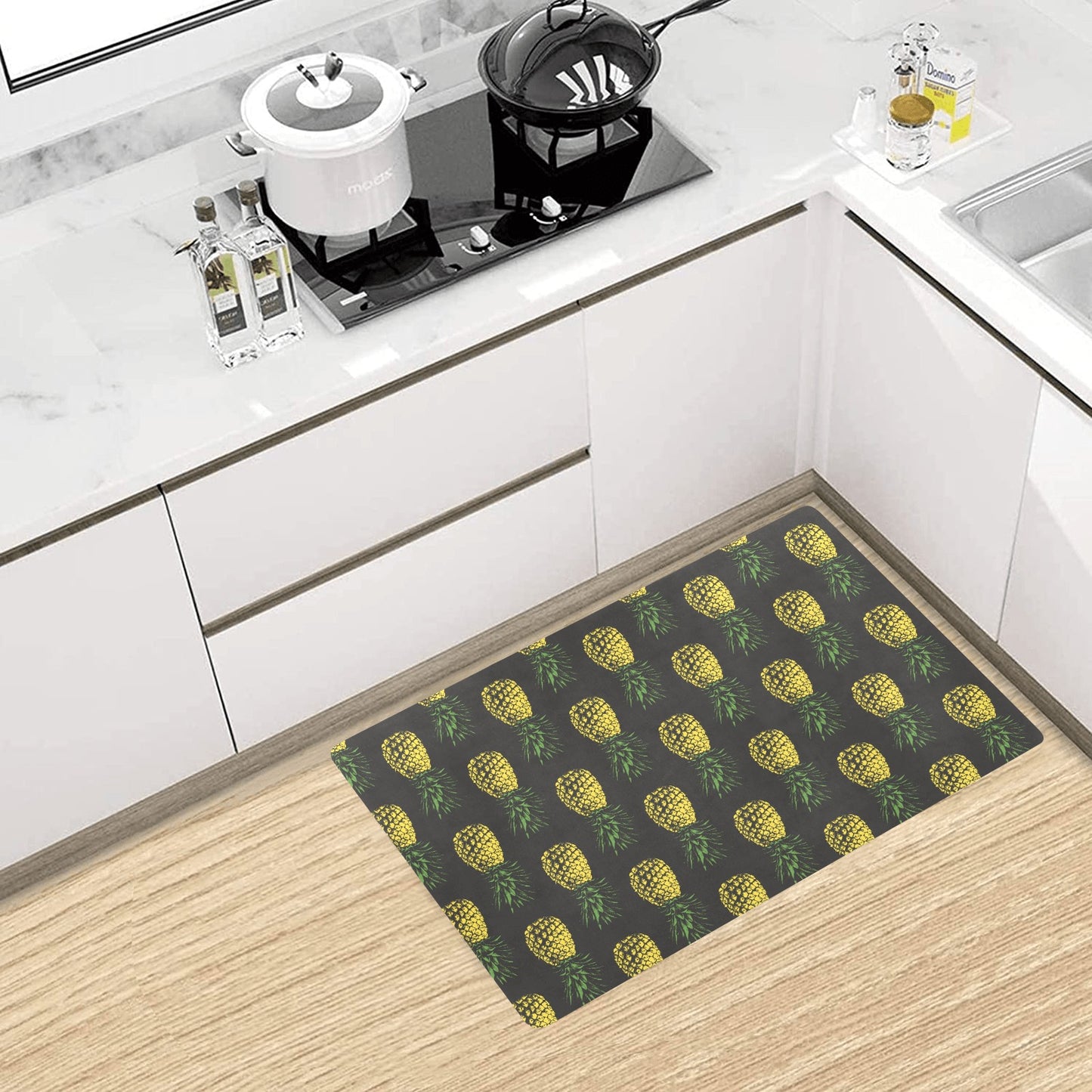 Gold Pineapple Kitchen Mat