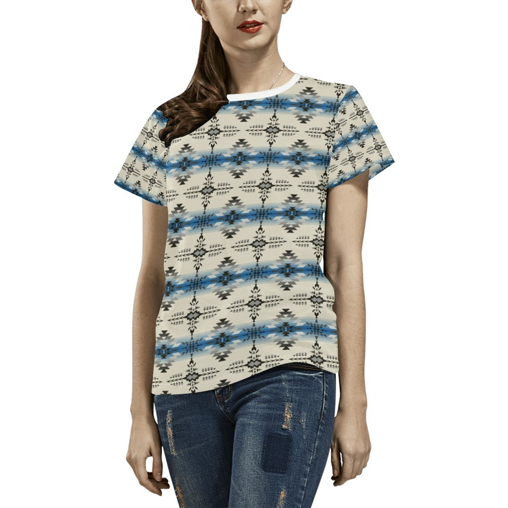 Southwest Pattern Print Design LKS304 Women's  T-shirt