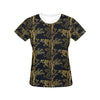 Tiger Gold Print Design LKS307 Women's  T-shirt