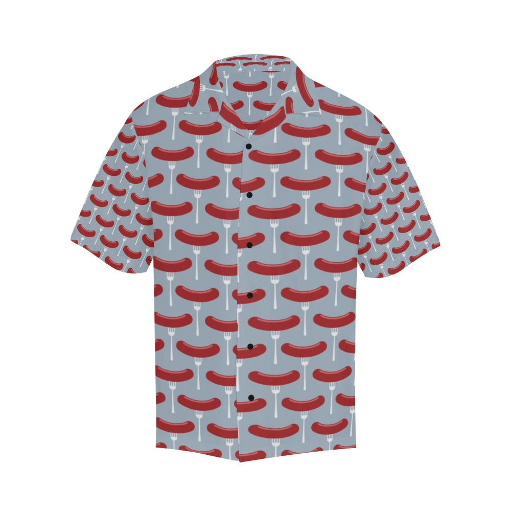 Sausage Print Design LKS301 Men's Hawaiian Shirt