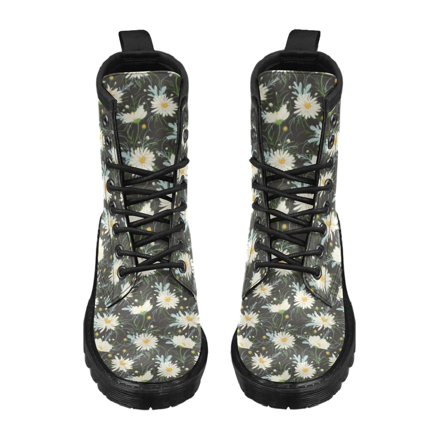 Daisy Pattern Print Design DS08 Women's Boots