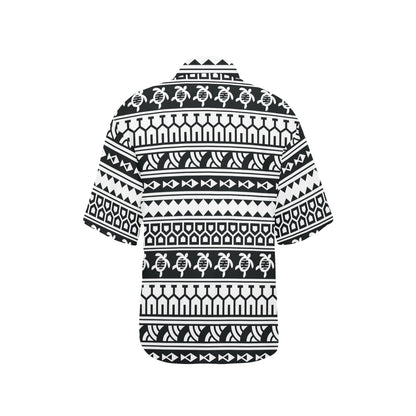 Samoan Pattern Print Design LKS303 Women's Hawaiian Shirt