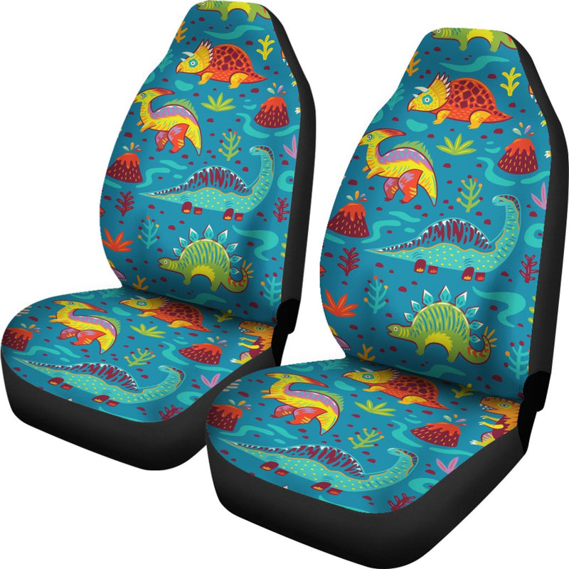 Dinosaur Cartoon Style Universal Fit Car Seat Covers