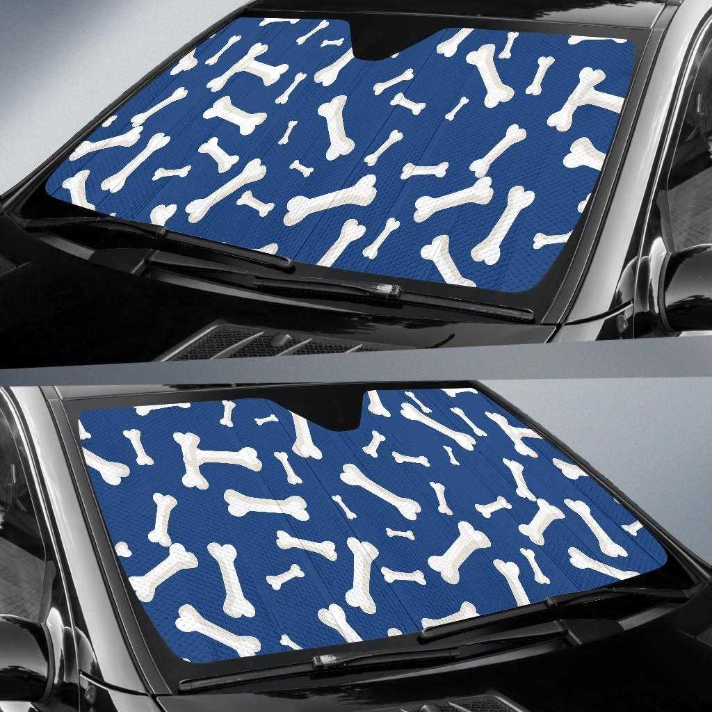 Dog Bone Pattern Print Design 03 Car Sun Shade-JORJUNE.COM