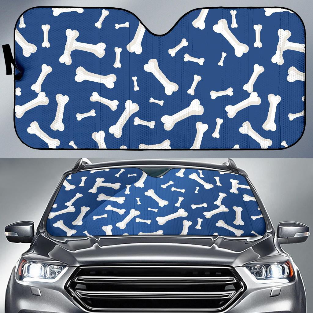 Dog Bone Pattern Print Design 03 Car Sun Shade-JORJUNE.COM