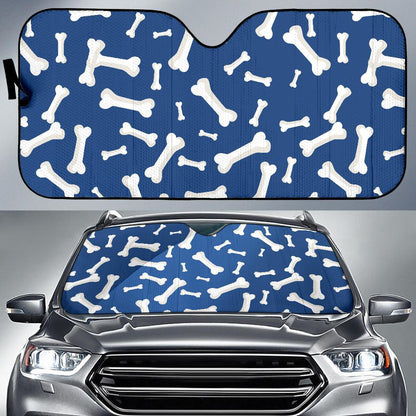 Dog Bone Pattern Print Design 03 Car Sun Shade-JORJUNE.COM