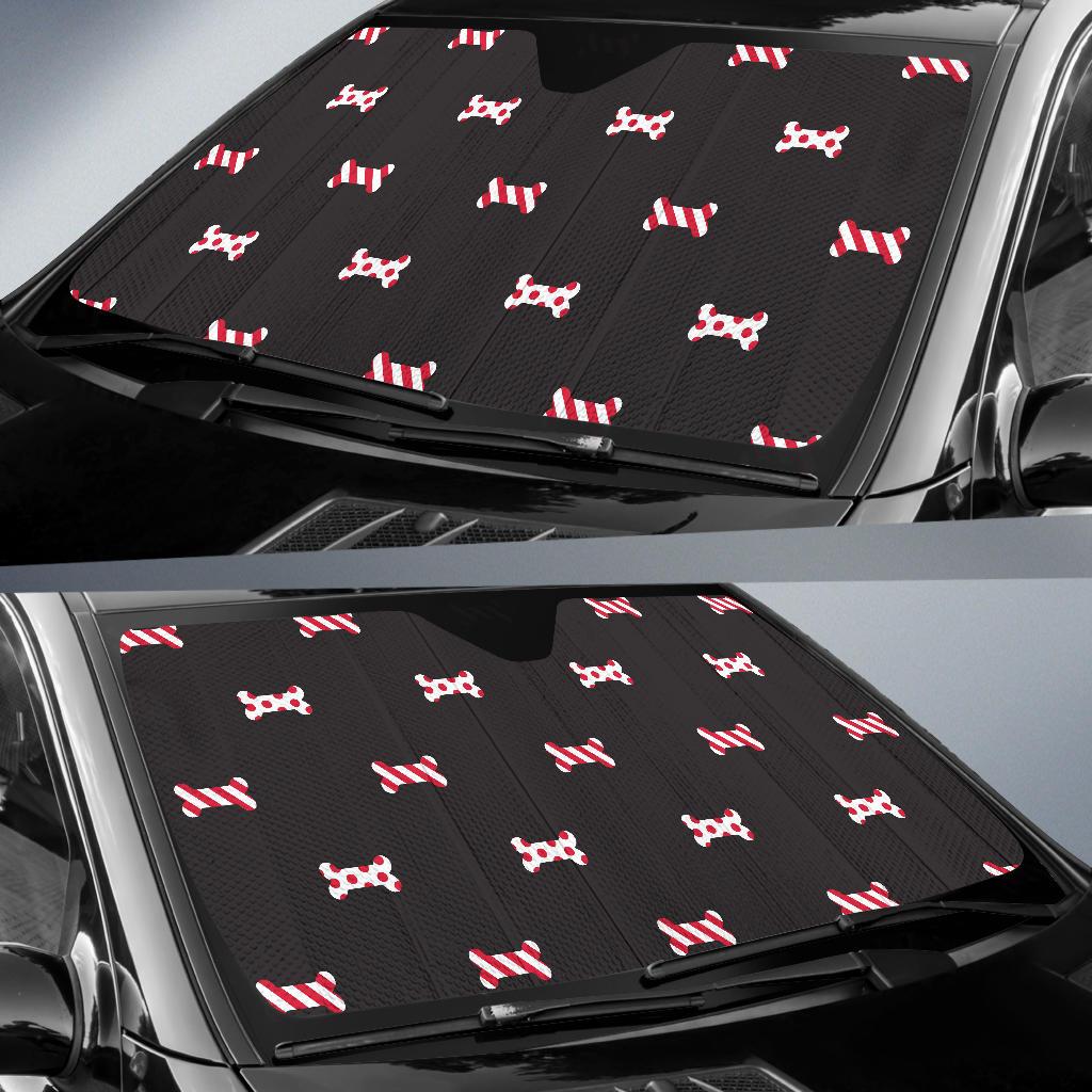 Dog Bone Pattern Print Design 04 Car Sun Shade-JORJUNE.COM