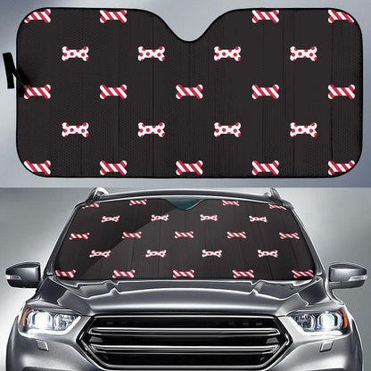 Dog Bone Pattern Print Design 04 Car Sun Shade-JORJUNE.COM