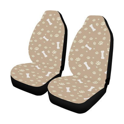 Dog Bone Paw Pattern Print Design 01 Car Seat Covers (Set of 2)-JORJUNE.COM