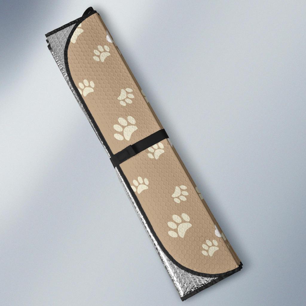 Dog Bone Paw Pattern Print Design 01 Car Sun Shade-JORJUNE.COM