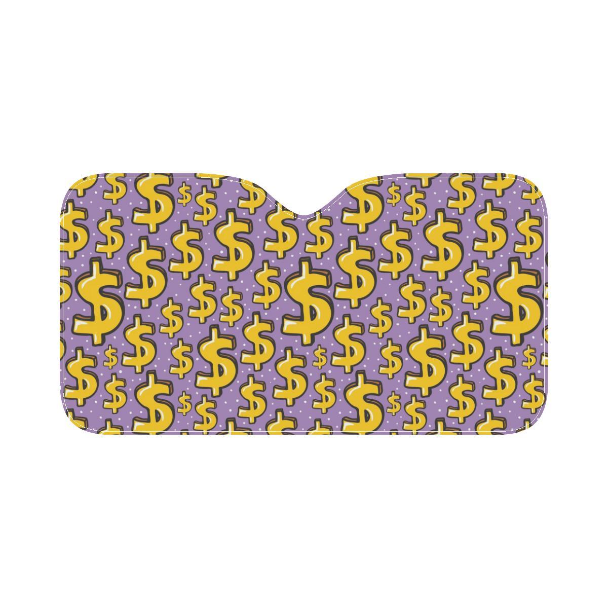 Dollar Pattern Print Design DO01 Car Sun Shade-JorJune
