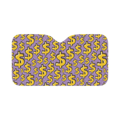 Dollar Pattern Print Design DO01 Car Sun Shade-JorJune