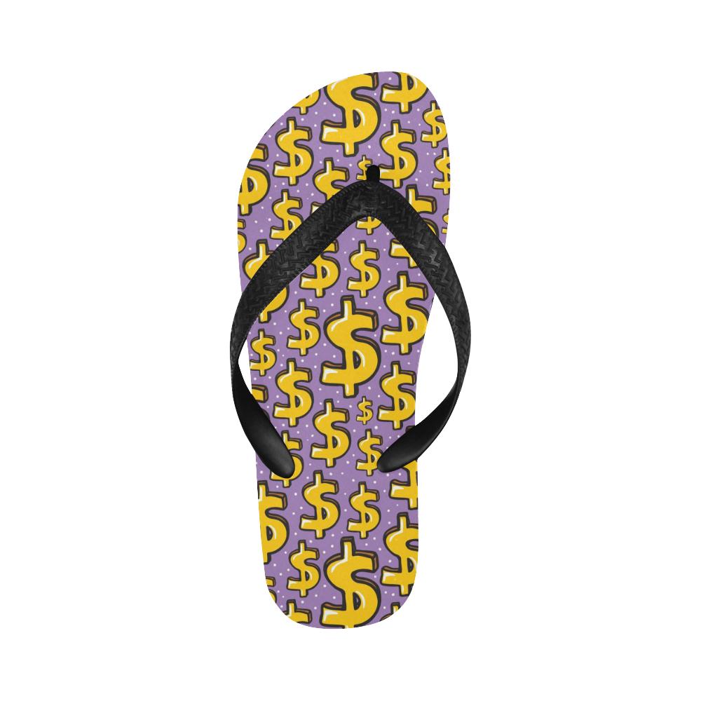 Dollar Pattern Print Design DO01 Flip Flops-JorJune